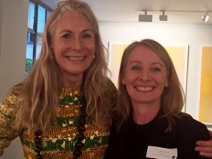 Rebecca Hossack ('72) with Principal Mrs Michelle Carroll at the Rebecca Hossack Gallery in London