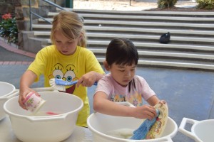 Taking responsibility and washing their own dishes