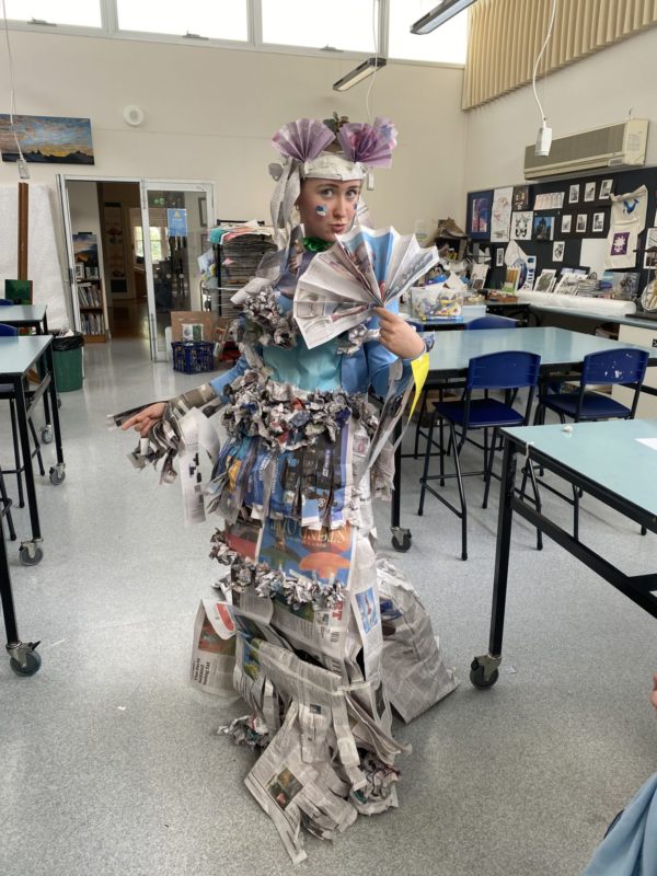 Year 9 Newspaper Fashion Wellbeing Day 22