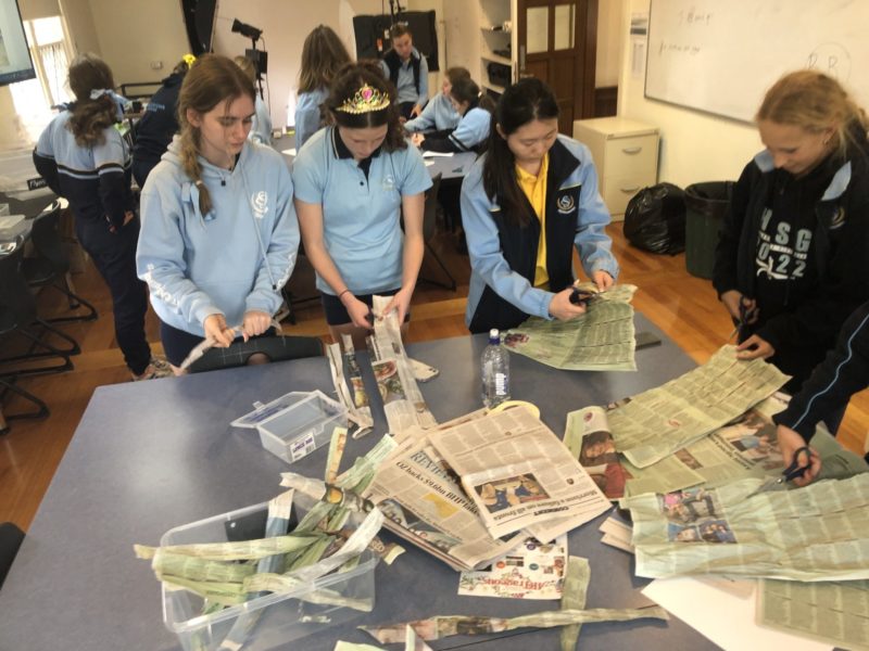 Year 9 Newspaper Fashion Wellbeing Day 22