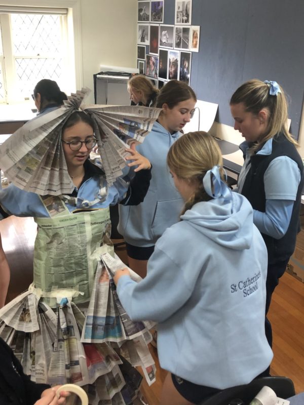 Year 9 Newspaper Fashion Wellbeing Day 22